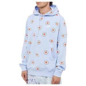 Nike Men's Daisy Print Hoodie Pullover Light Blue Size M